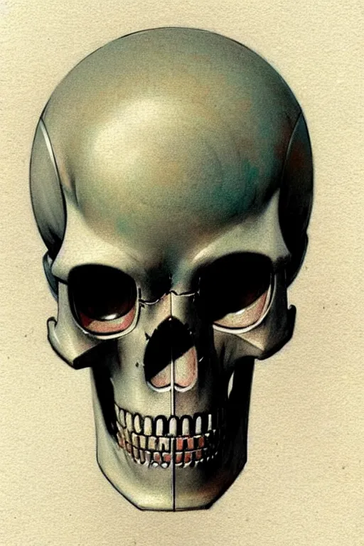 Prompt: ( ( ( ( ( 1 9 5 0 s retro future robot skull. muted colors. ) ) ) ) ) by jean - baptiste monge!!!!!!!!!!!!!!!!!!!!!!!!!!!!!!