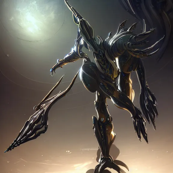 Image similar to highly detailed exquisite warframe fanart, worms eye view, looking up at a 500 foot tall beautiful saryn prime female warframe, as a stunning anthropomorphic robot female dragon, sleek smooth white plated armor, unknowingly walking over you with giant robot dragon feet, you looking up from the ground between the robotic legs, detailed legs looming over your pov, proportionally accurate, anatomically correct, sharp claws, two arms, two legs, robot dragon feet, camera close to the legs and feet, giantess shot, upward shot, ground view shot, front shot, epic shot, high quality, captura, realistic, professional digital art, high end digital art, furry art, giantess art, anthro art, DeviantArt, artstation, Furaffinity, 3D, 8k HD render, epic lighting