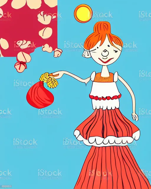 Image similar to cotton girl clean cel shaded vector art illustration