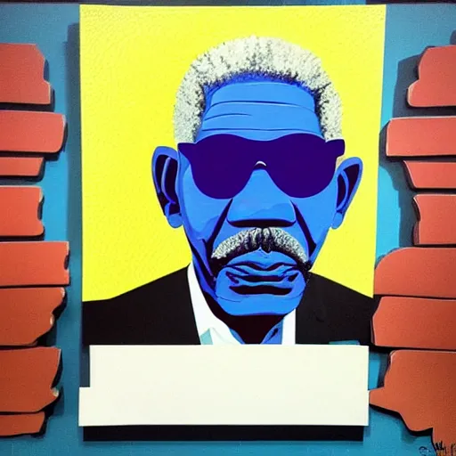 Prompt: cubism Morgan freeman