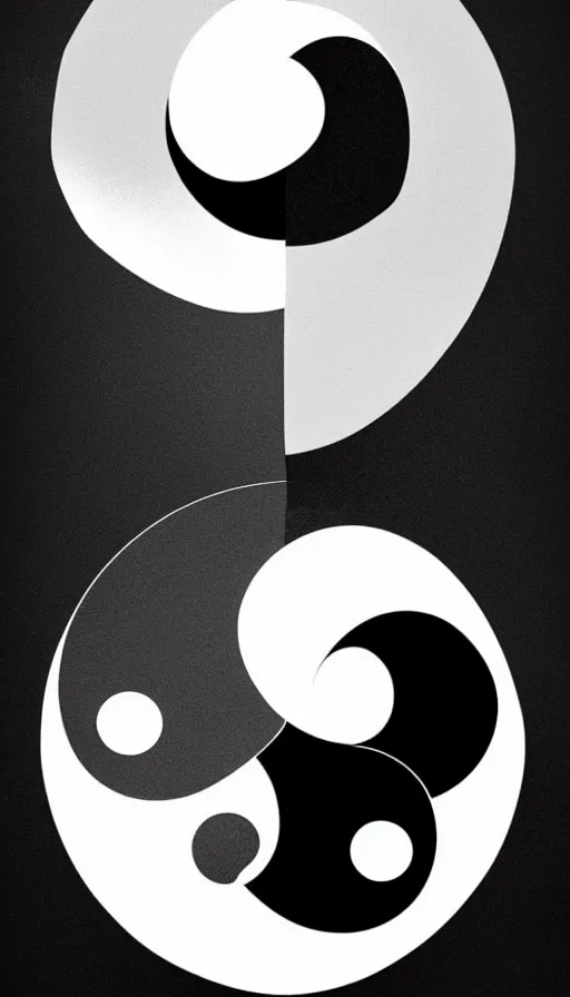 Image similar to Abstract representation of ying Yang concept, by ARTGERM