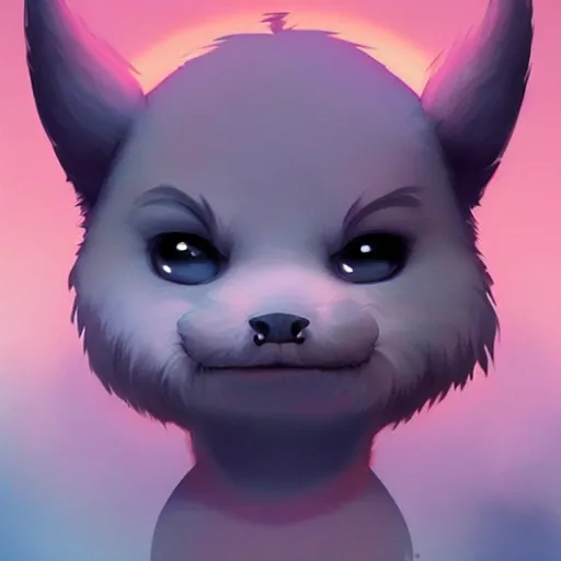 Image similar to funny furry cute little monster by artgerm and beeple and charlie bowater, soft lighting, solid background,