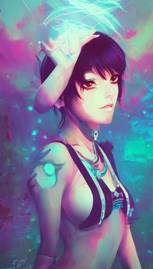 Prompt: psytrance artwork, by ilya kuvshinov