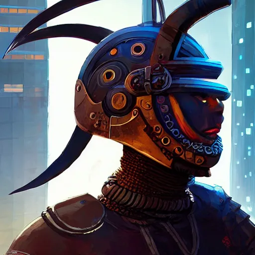 Image similar to cyberpunk viking helmet mask warrior goddess robot ninja fantasy, art gta 5 cover, official fanart behance hd artstation by jesper ejsing, by rhads, makoto shinkai and lois van baarle, ilya kuvshinov, ossdraws