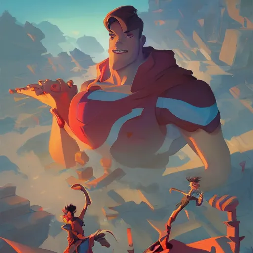 Image similar to hero world fooly cooly, behance hd by jesper ejsing, by rhads, makoto shinkai and lois van baarle, ilya kuvshinov, rossdraws global illumination