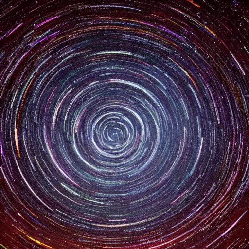 Image similar to a swirling vortex in a star - filled night sky