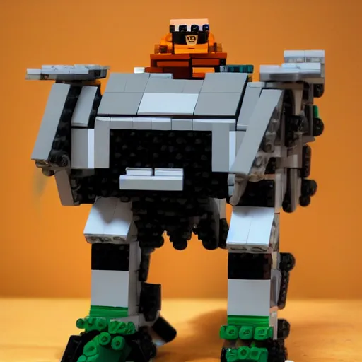 Image similar to mechwarrior timberwolf made of lego