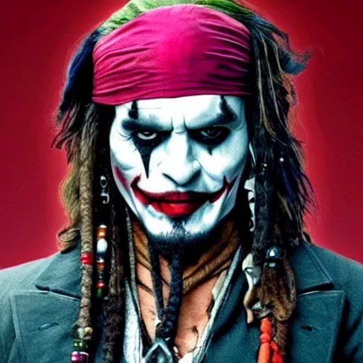 Image similar to Jack Sparrow as The Joker