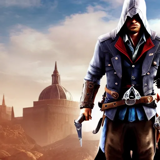 Prompt: arthur morgan as an assassin creed