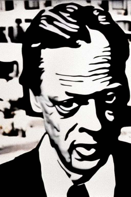 Image similar to film still of steve buscemi made out of bread in reservoir dogs, 4 k