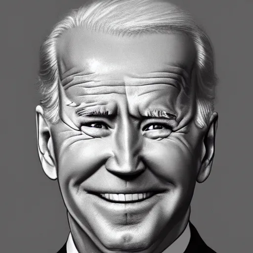 Prompt: joe biden made of glass