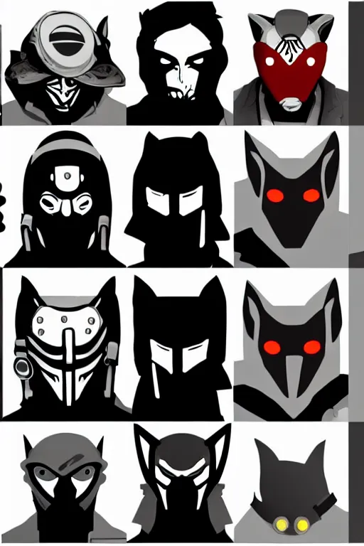 Image similar to 6 member from wolf gangs wear gray bandana, other people use wolf mask. pop art, pixel, bioshock infinite art style, gta chinatown wars art style, dynamic, face features, body features, ultra realistic, digital art, concept art, smooth, sharp focus, illustration, intricate, without duplication, elegant, confident posse