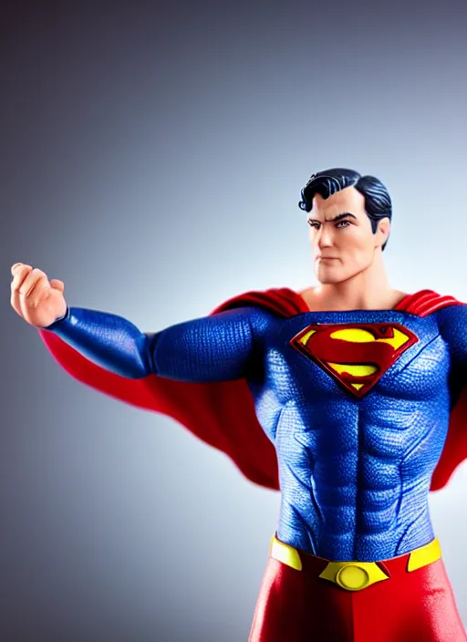 Image similar to Superman toy statue, cinematic, studio light, 8K,