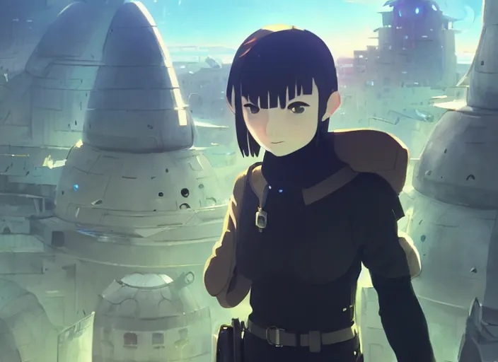 Image similar to moles dressed in spy gear, details, futuristic, epic, destroyed city, landscape illustration concept art anime key visual trending pixiv fanbox by wlop and greg rutkowski and makoto shinkai and studio ghibli and kyoto animation symmetrical facial features