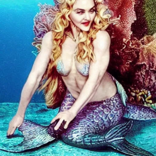 Image similar to madonna as a mermaid