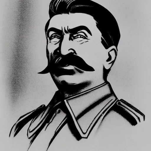 Image similar to concept art of joseph stalin as beautiful anime girl