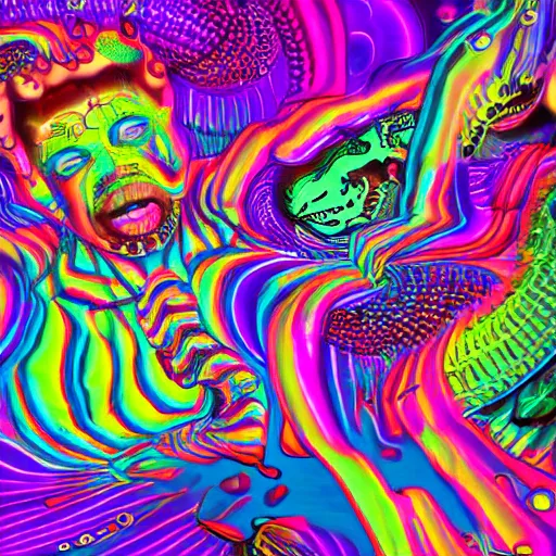 Image similar to an acid trip visuals, trending on artstation