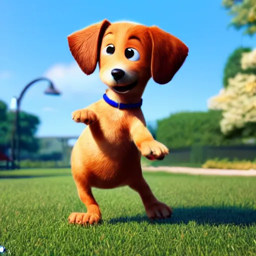 Prompt: cute puppy dancing, photorealistic, pixar, octane render, disney, soft