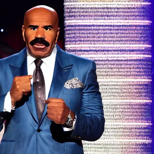 Image similar to Steve harvey with the infinity gauntlet