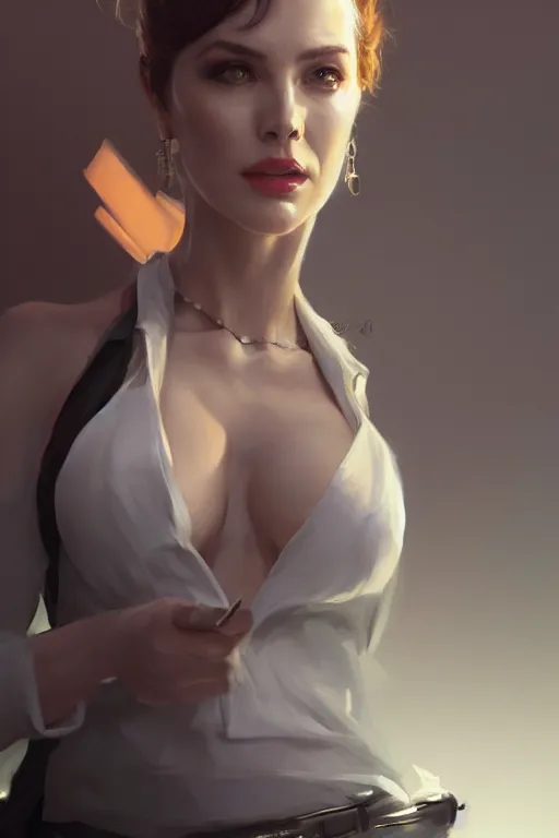 Image similar to actress Belladonna as an office boss, highly detailed, digital painting, artstation, concept art, smooth, sharp focus, illustration, Unreal Engine 5, 8K, art by artgerm and greg rutkowski and edgar maxence