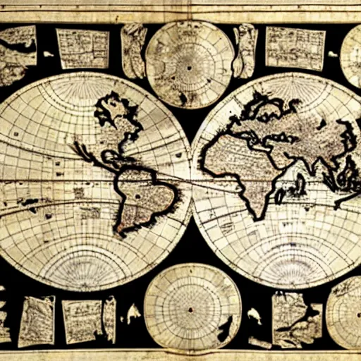 Image similar to an ancient map telling us where the lost treasure is hidden