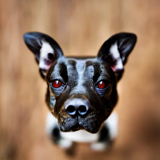 Image similar to a portrait photo of frog dog, award winning photography, 5 0 mm