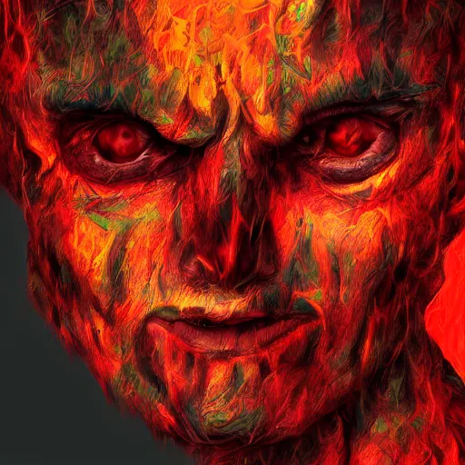 Image similar to hell with people suffering, digital art, highly detailed, realistic, bright colors, 8 k