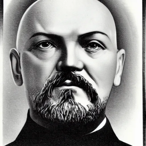 Image similar to beautiful potrait of lenin-cyborg