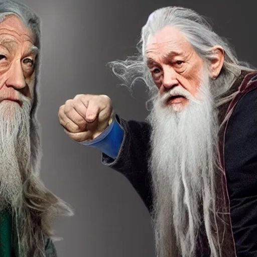 dumbledore vs gandalf actors