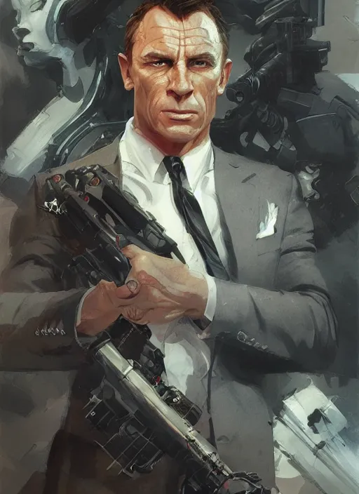 Image similar to Portrait James Bond, marvel comics, dark, intricate, highly detailed, smooth, artstation, digital illustration by Ruan Jia and Mandy Jurgens and Artgerm and Wayne Barlowe and Greg Rutkowski and Frank Frazetta