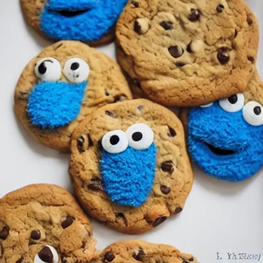 Prompt: real cookie monster