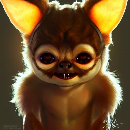 Image similar to cute gizmo the mogwai from gremlins movie, award winning creature portrait photography, extremely detailed, artstation, 8 k, sensual lighting, incredible art, wlop, artgerm