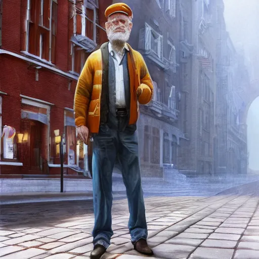 Image similar to hyperrealistic dslr film still of david letterman disguised as a mail man, stunning 8 k octane comprehensive 3 d render, inspired by istvan sandorfi & greg rutkowski & unreal engine, perfect symmetry, dim volumetric cinematic lighting, extremely hyper - detailed, incredibly real lifelike attributes & flesh texture, intricate, masterpiece, artstation, stunning