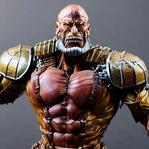 Prompt: Realistic miniature of Armored Titan, studio shot, cinematic