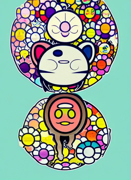 Prompt: a picture of a sticker that says stay weird, a screenprint by takashi murakami, trending on behance, funk art, concert poster, poster art, art