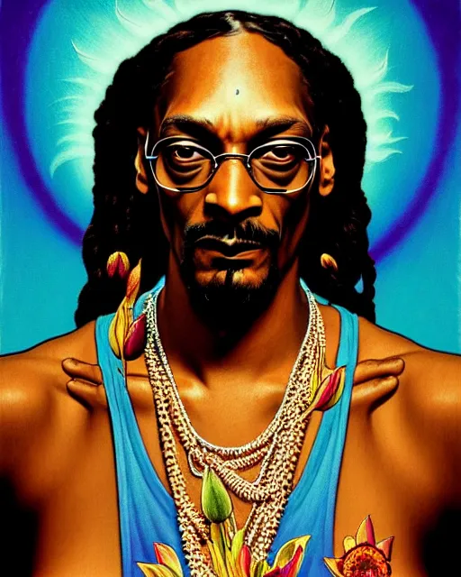 closeup portrait snoop dogg, wearing a flower bikini, | Stable ...