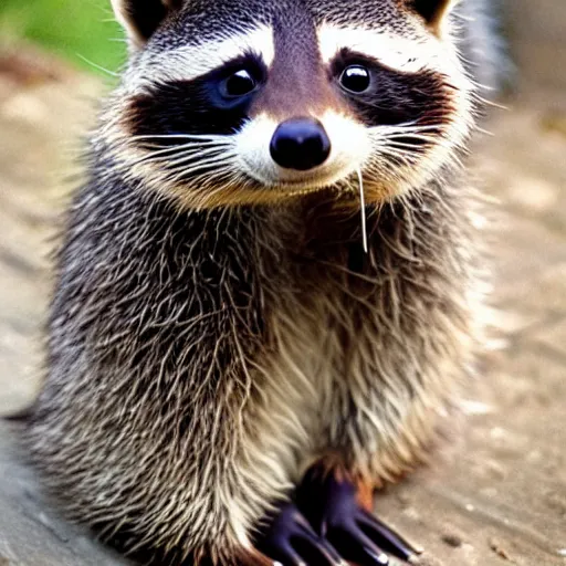 Prompt: a raccoon otter hybrid