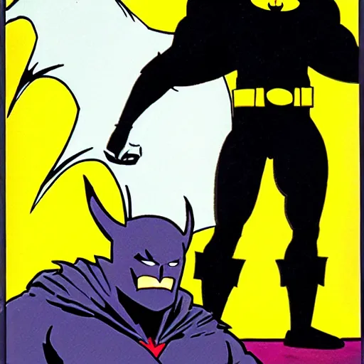 Image similar to The Maxx in a Batman suit