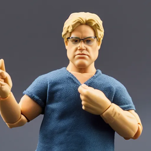 Prompt: product shot of action figure of Phillip Seymour Hoffman