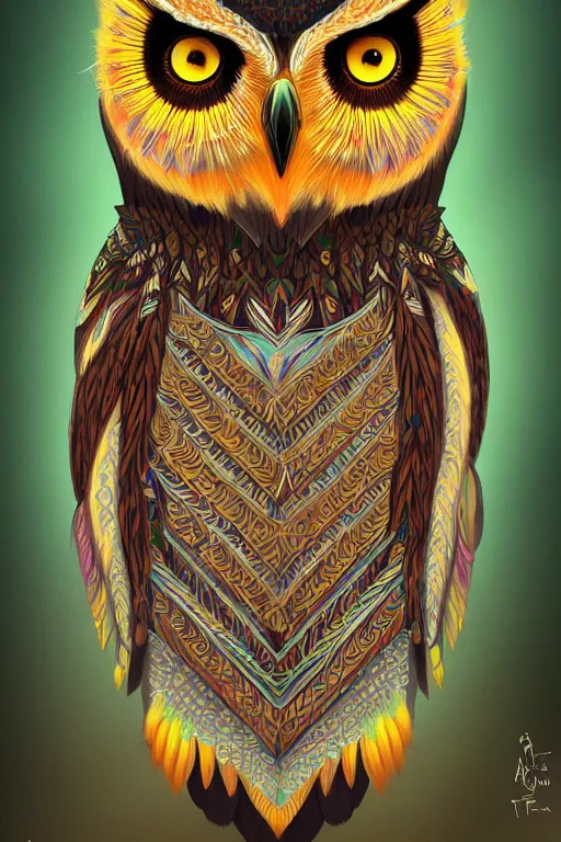 Image similar to radiant owl, highly detailed, digital art, sharp focus, trending on art station