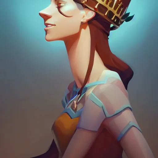 Prompt: face icon stylized minimalist tall girl with long hair and a crown on her head, loftis, cory behance hd by jesper ejsing, by rhads, makoto shinkai and lois van baarle, ilya kuvshinov, rossdraws global illumination,