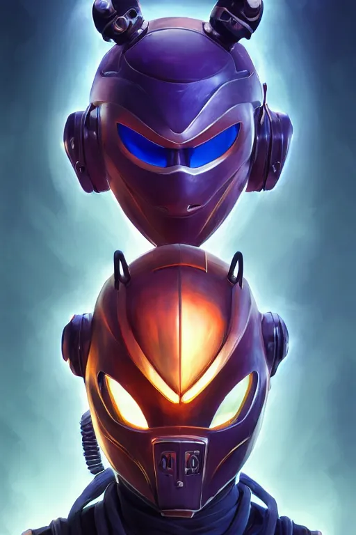 Image similar to epic mask helmet robot ninja portrait stylized as fornite style game design fanart by concept artist gervasio canda, behance hd by jesper ejsing, by rhads, makoto shinkai and lois van baarle, ilya kuvshinov, rossdraws global illumination radiating a glowing aura global illumination ray tracing hdr render in unreal engine 5