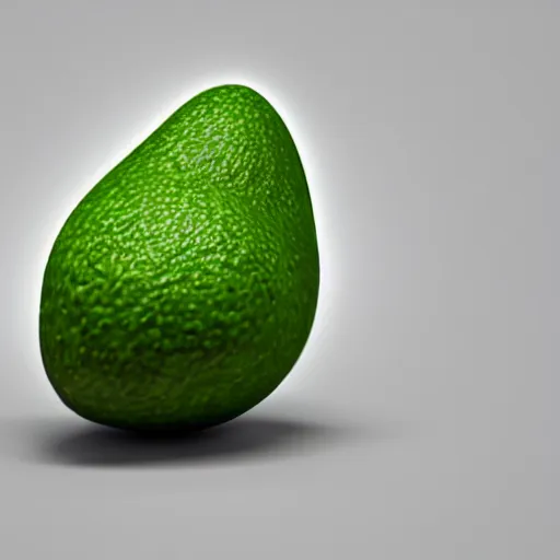 Prompt: low poly render of an avocado, white background, isometric