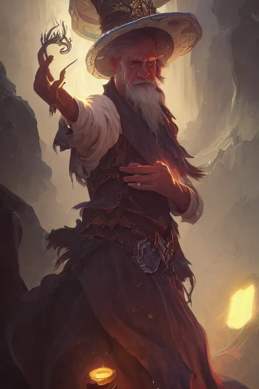 Image similar to photography of old wizard, deep focus, d & d, fantasy, intricate, elegant, highly detailed, digital painting, artstation, concept art, matte, sharp focus, illustration, hearthstone, art by artgerm and greg rutkowski and alphonse mucha