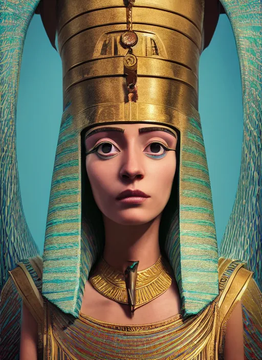 Image similar to an anthropomorphic beautiful female wizard of pharaoh portrait wearing robe, fine art, award winning, intricate, elegant, sharp focus, octane render, hyperrealistic, cinematic lighting, highly detailed, digital painting, 8 k concept art, art by jamie hewlett and z. w. gu, masterpiece, trending on artstation, 8 k