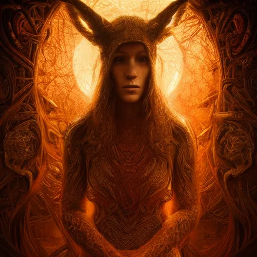 Image similar to majestic gracious labyrinth portrait, mysterious atmospheric lighting, elysian fields, painted, intricate, volumetric lighting, beautiful, rich deep colours masterpiece, golden hour, golden ratio, sharp focus, ultra detailed, by leesha hannigan, ross tran, thierry doizon, kai carpenter, ignacio fernandez rios