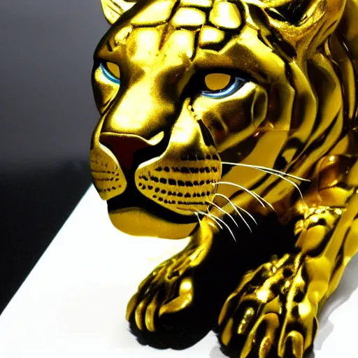 Image similar to golden jaguar sculpture