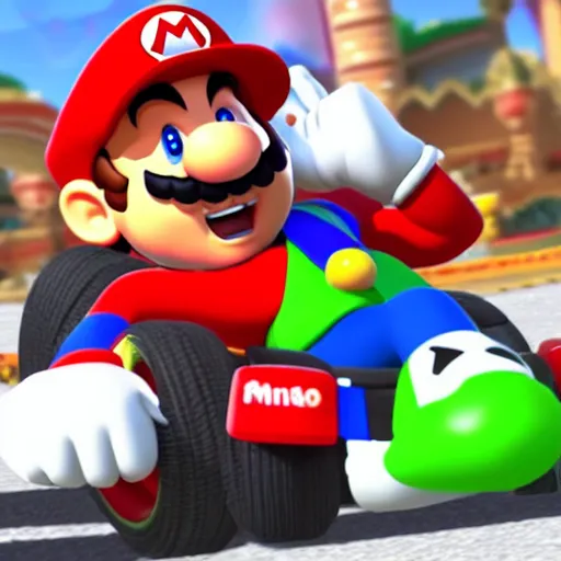 Image similar to franco in mario kart, circuit of the valley of the fallen