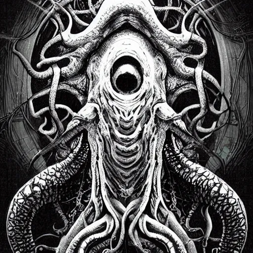 Prompt: the realm of the old ones, lovecraft, dimensional,