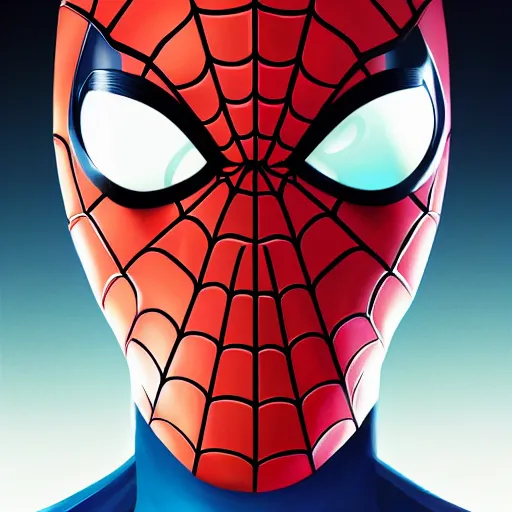 Image similar to face icon stylized minimalist spider - man, loftis, cory behance hd by jesper ejsing, by rhads, makoto shinkai and lois van baarle, ilya kuvshinov, rossdraws global illumination